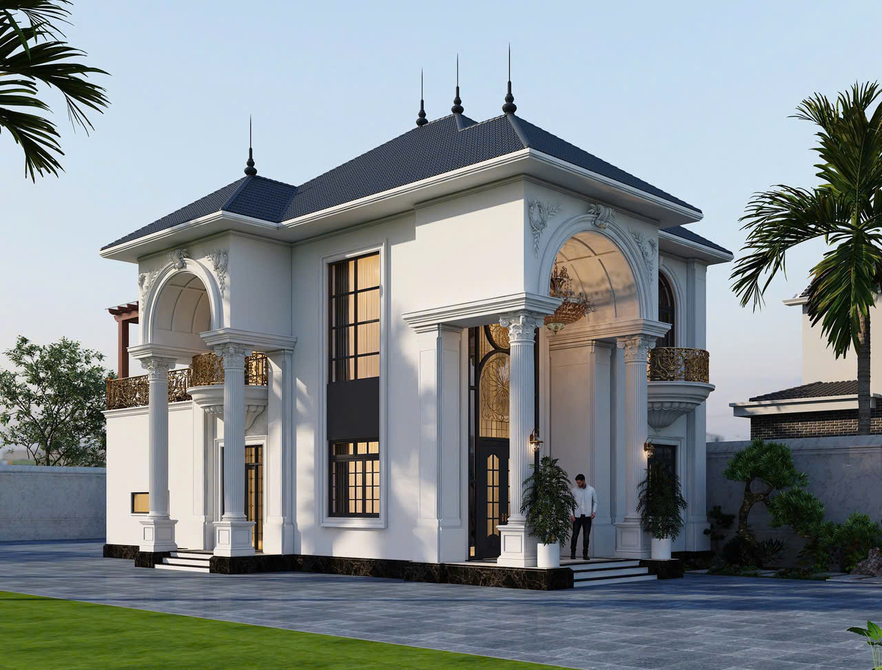 Thiết kế công trình nhà ở sân vườn ( mẫu 1)