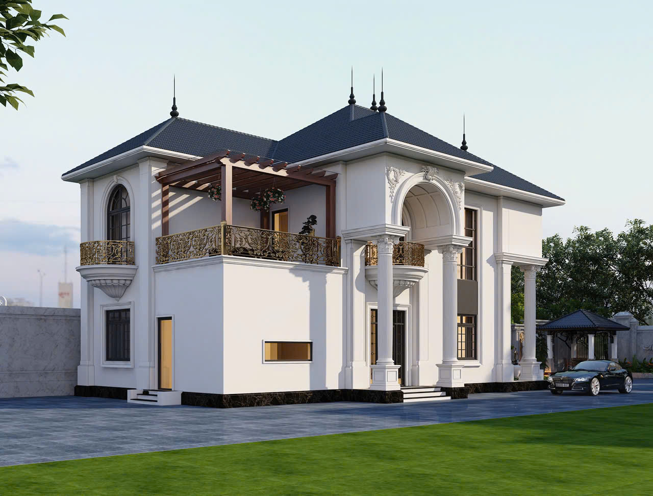 Thiết kế công trình nhà ở sân vườn ( mẫu 1)