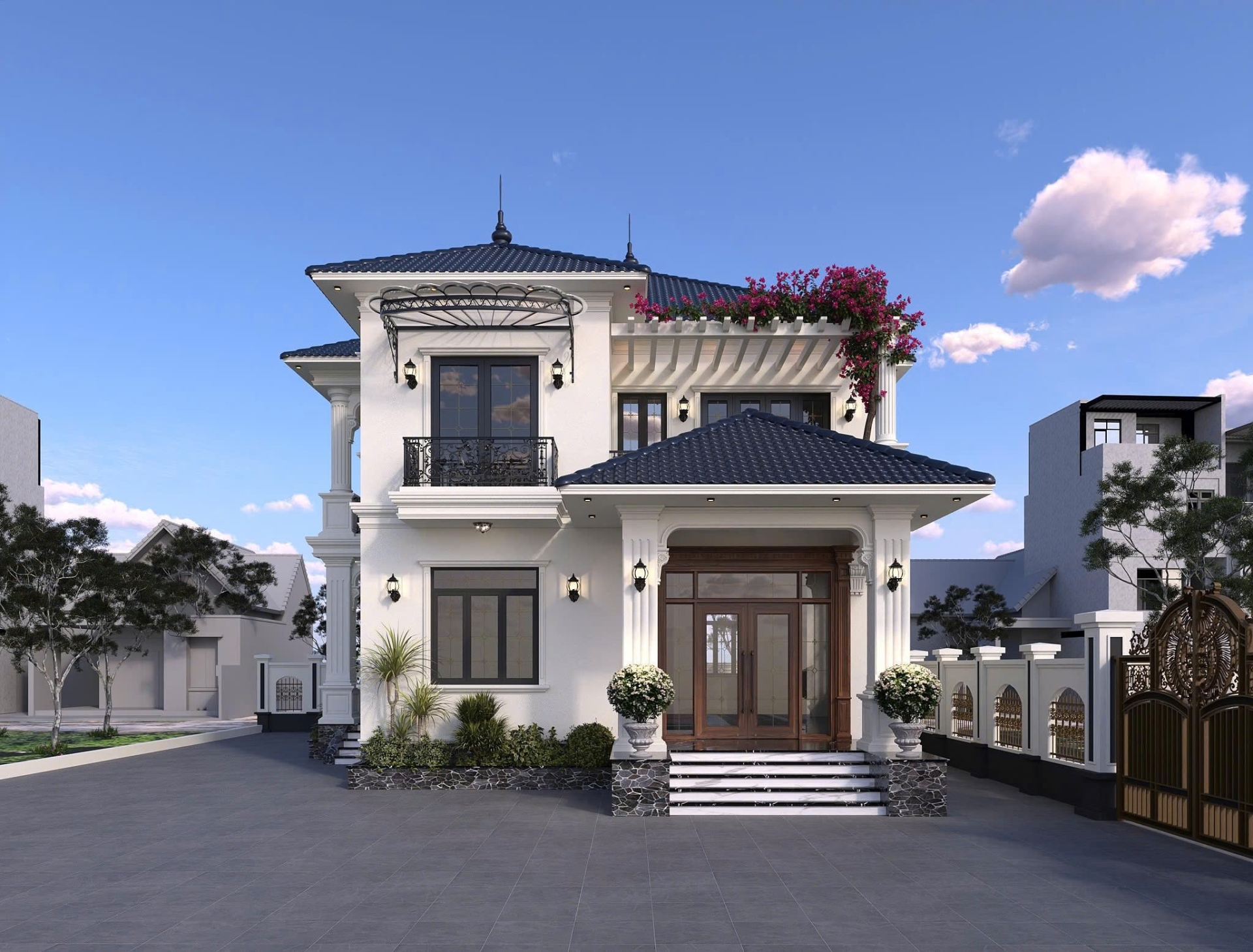 Thiết kế mẫu nhà ở sân vườn ( mẫu 2)