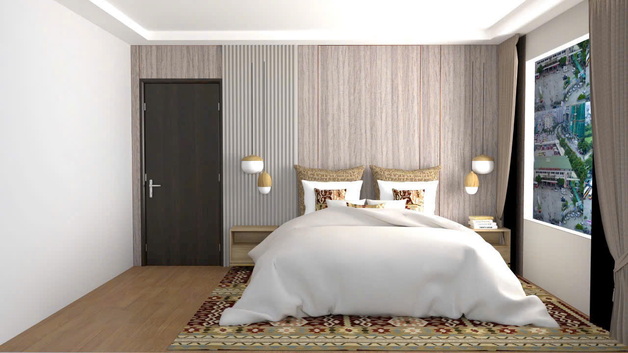 Vách lam sóng nội thất phòng ngủ